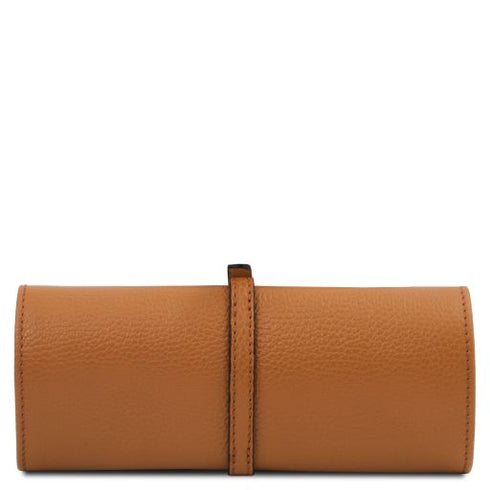 Soft leather jewellery case